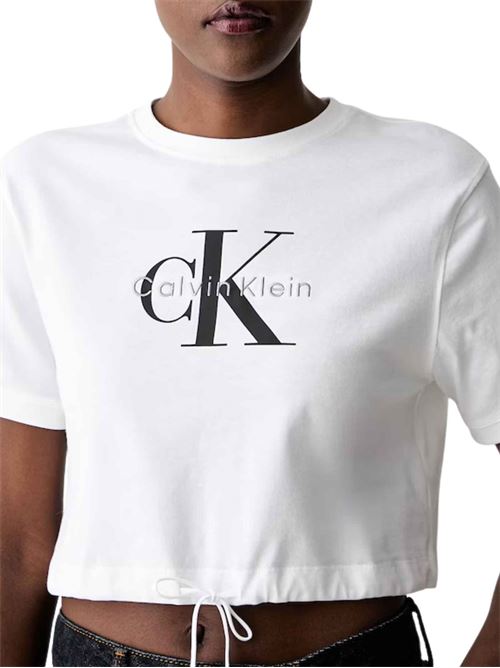 T-shirt crop con coulisse Calvin Klein Jeans | LV047G288GYAF